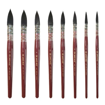 1PC Pennello per acquerello Pennello per legno Pennello per artista professionale Pennelli per pittura a mano Acquerello Guazzo Disegno Pennello artistico Forniture