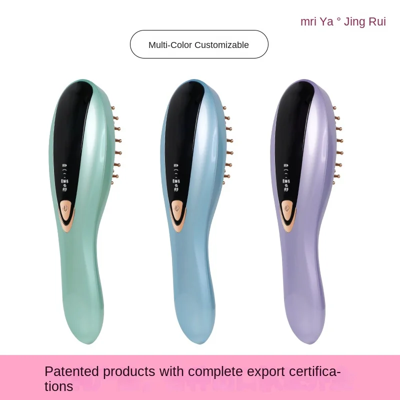 Micro Current Electric Massage Comb Hair Therapy Instrument Straight Hair Comb RF Personal Health Care Comb Electric Massager 3