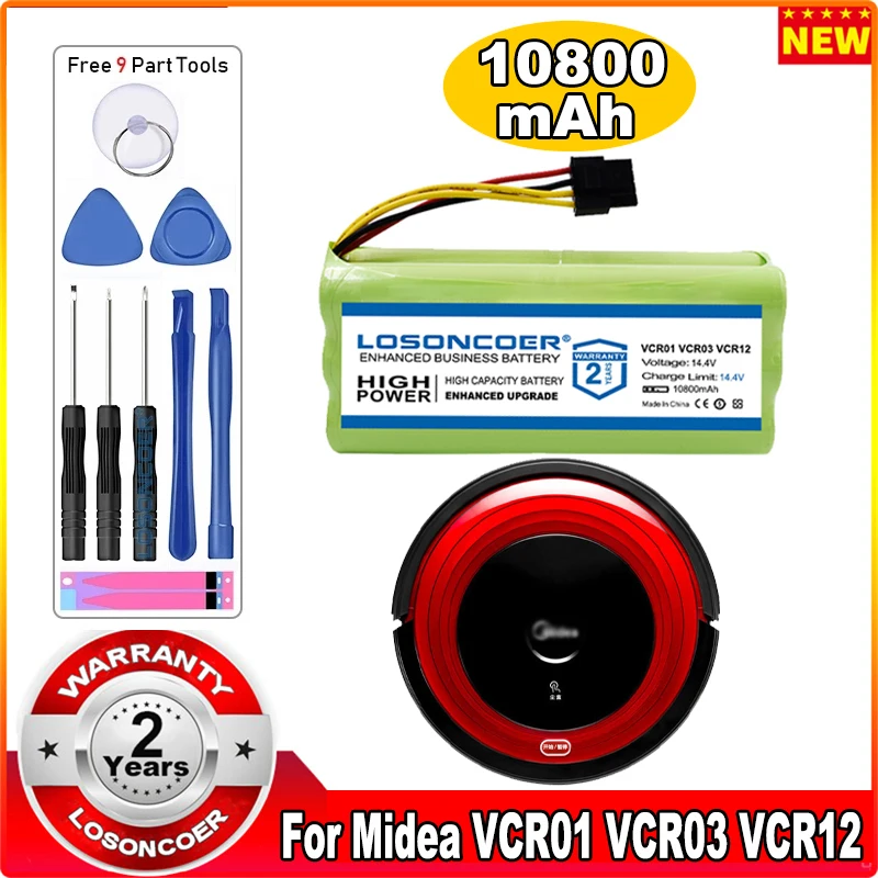 

Original LOSONCOER R1-L083B R1-L081A R1-L085B Battery For Midea VCR03 VCR01 VCR12 Redmond RV-R300 RV-R310 Robot Vacuum Cleaner
