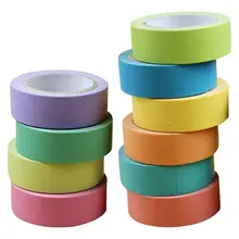

10 Rolls of Clean Color Paper Tapes Hand-made Planner Ornament (Mixed Color)