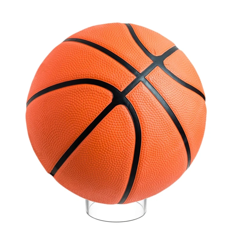 Acrylic Ball Stand Clear Round Display Stand Support Holder For Football Basketball Rugby Soccer 5