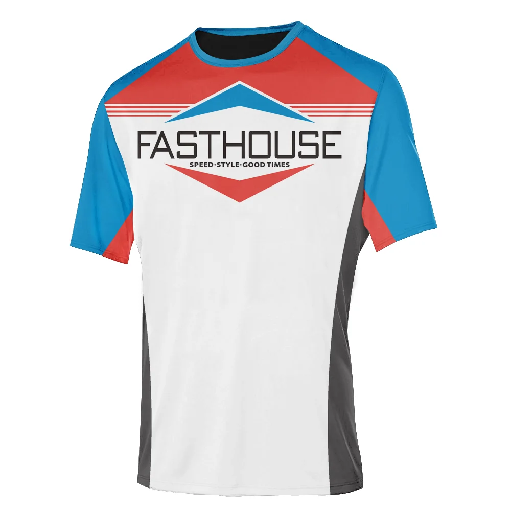 thumbnail image 1 of Nueva camiseta de ciclismo para hombre, de manga corta, transpirable, para motocross, carreras, todoterreno, DH, bicicleta, locomotora, 1 of 5