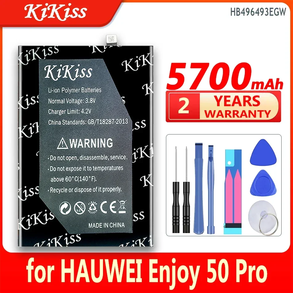 

KiKiss High Capacity Battery HB496493EGW 5700mAh for HAUWEI Enjoy 50 Pro/50Z Enjoy50 Pro CTR-AL00/EVE-AL00 50Pro Bateria