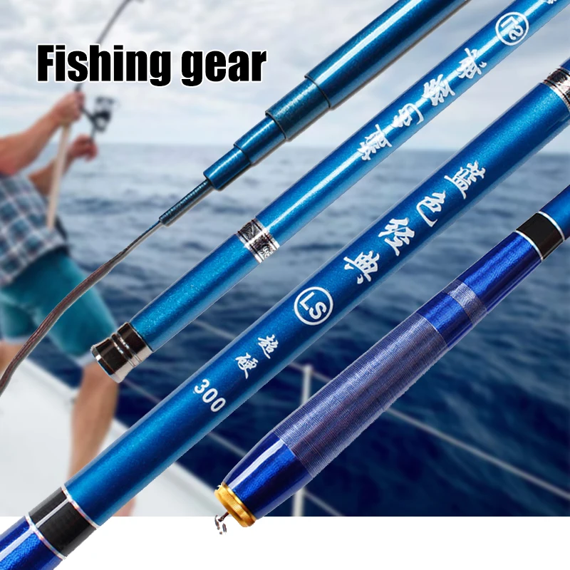 1.8M Short Handheld Fishing Rod 40cm Shrink Length Telescopic Fishing  Portable Rod for Travel Surf Saltwater Freshwater XR-Hot