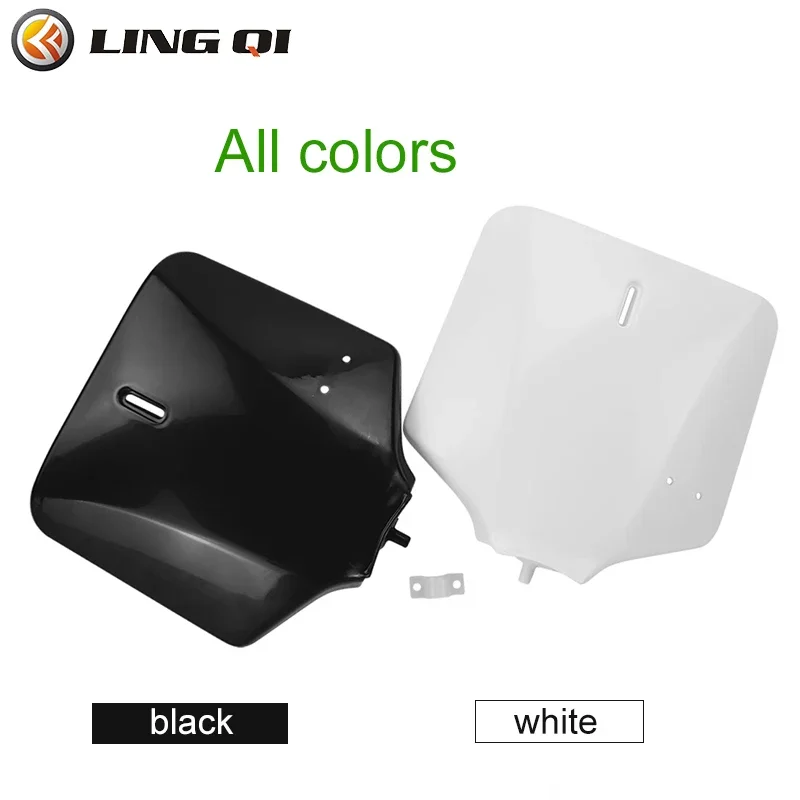LINGQI RACING Motorcycle KLX110 Front Number Plate Panel Fender Plastic Cover motorcycle number plate for KLX 110 2013 Dirt Bike Accessories