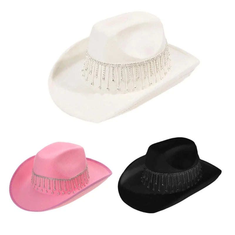 

Tassel Cowgirl Hat Bride Cowboy Hat Tassel Cowboy Hat Bachelorette Party Hat Bridal Party Hat Bridal Fedoras Hat