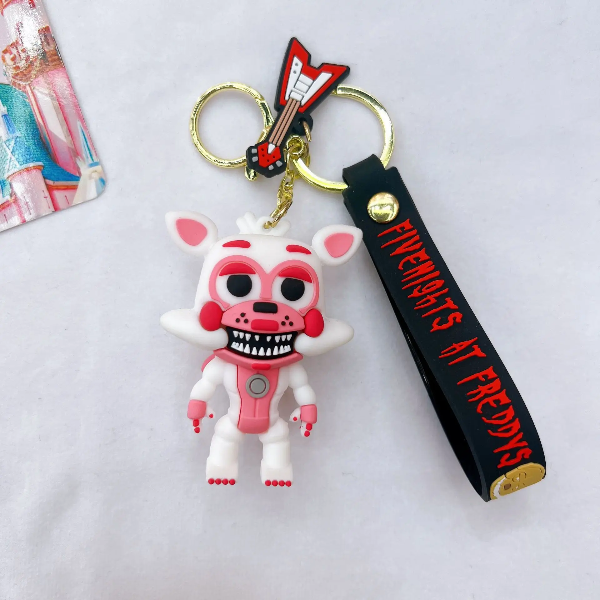 Großhandel Cartoon-Spiel Actionfigur FNAF Freddy's Fazbear Bär Puppe Modell Spielzeug Five Nights Freddy Schlüsselanhänger für Kinder Geburtstagsgeschenk – Detail 11