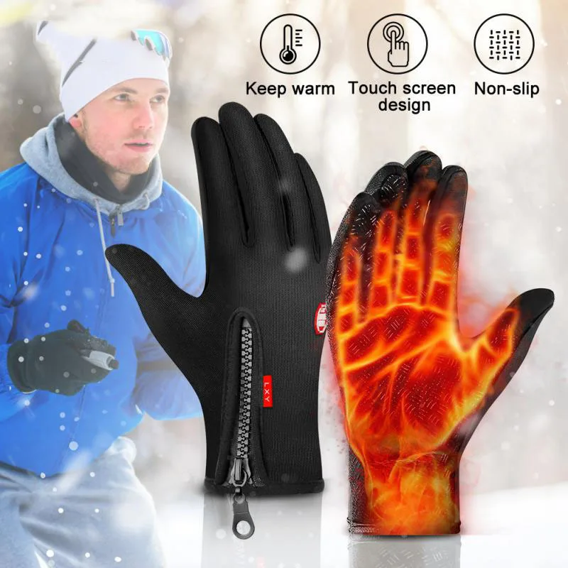 Gants D'hiver Chauds Pour Homme Et Femme : écran Tactile, Résistant à L'eau, Coupe-vent