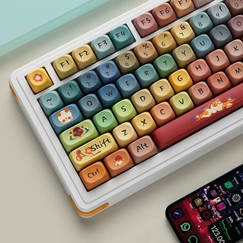 Moa-teclado Mecânico Keycaps Pbt Keycap Faça Você Mesmo Criativo Bonito Presente 61 64 84 87 104 108 Pbt