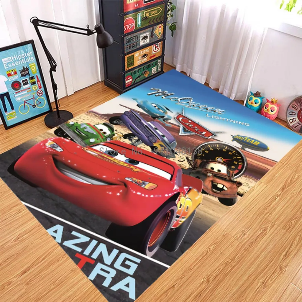 95CarsLightningMcQueenLivingRoomMatHomeDecorCarpetsFloorMats