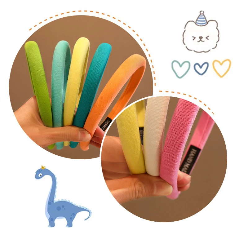Baby Candy Matte Headdress Simple Basic Face-Washing Headband Temperament Hoop Wide Hairband Hair Bundle Kids Hair Accessories
