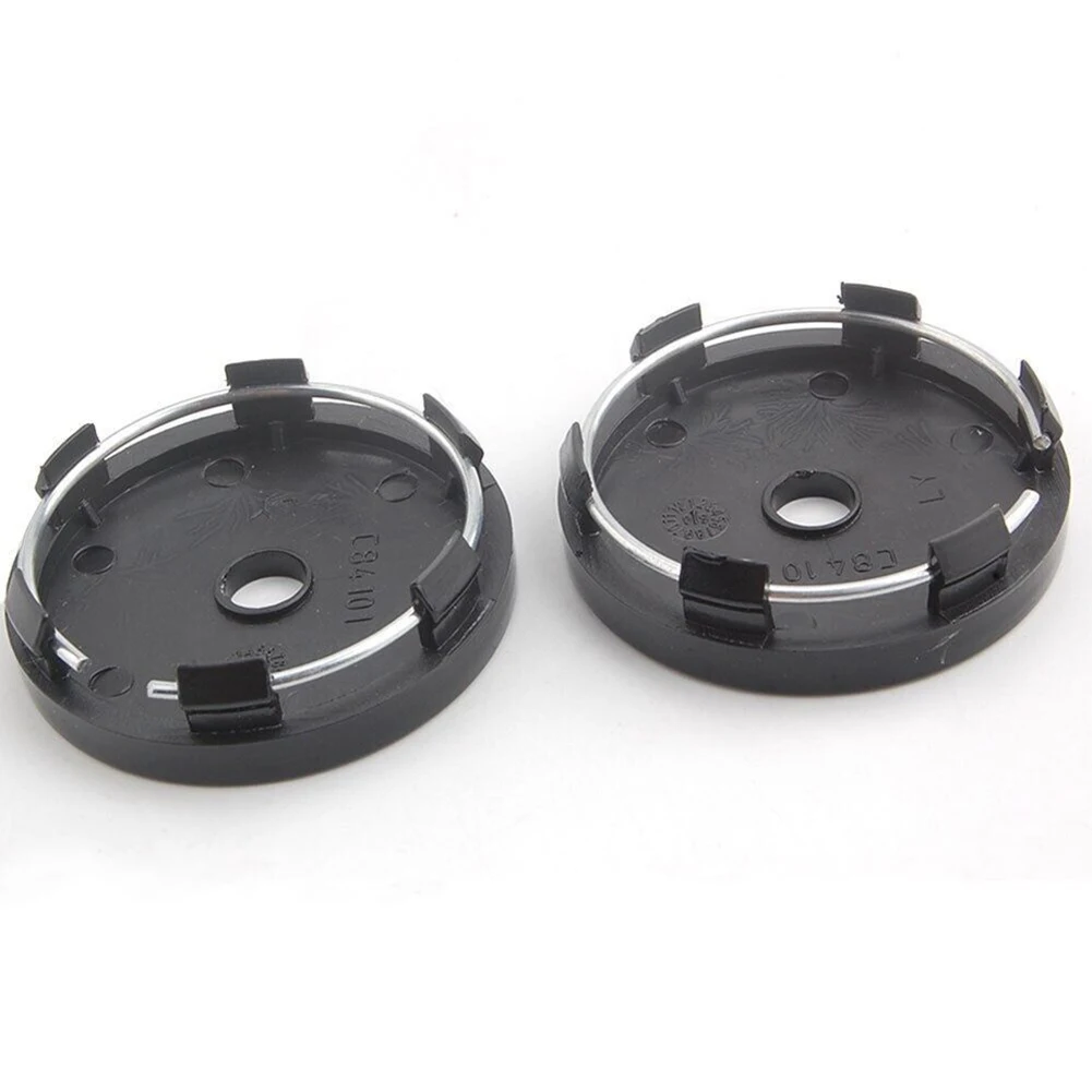 4Pcs 60mm Black Wheel Hubs Center Hub Cap Universal Wheel Rim Hub Cover Cap Electroplated Snap-On Car Parts