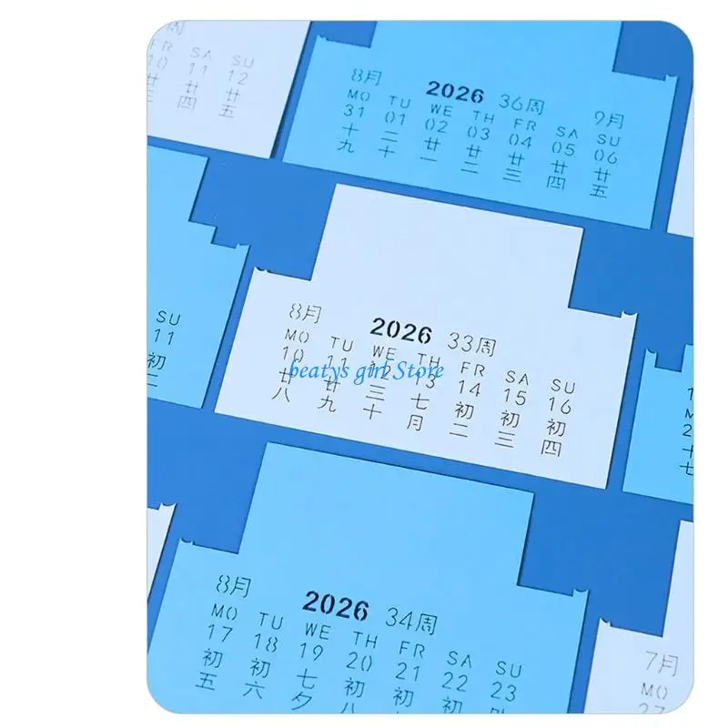 전문가를 위한 멋진 종이 조각 페이지가 포함된 C7AB 크리에이티브 오션 테마 2026 주간 플래너