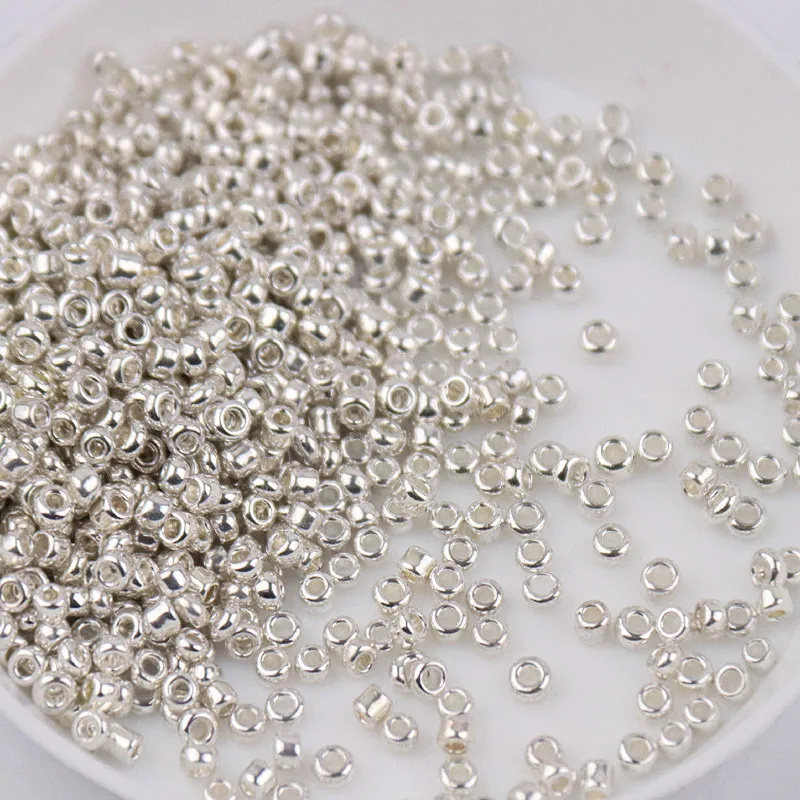 Electroplating Silver & Bronze Metallic Beads for DIY Handmade Necklaces