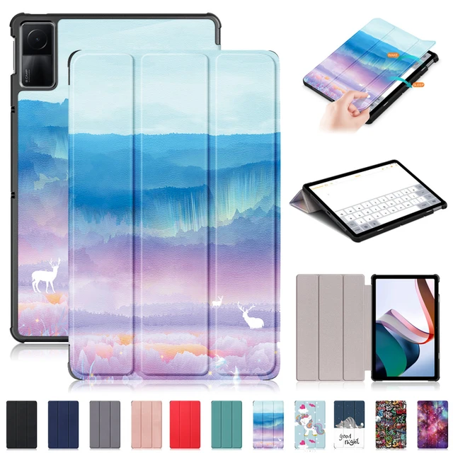 Funda Case for Xiaomi Redmi Pad SE 11 Leather Smart Stand Cover Tablet for  Redmi Pad 10.61 Coque with Pencil Holder Gift Pen