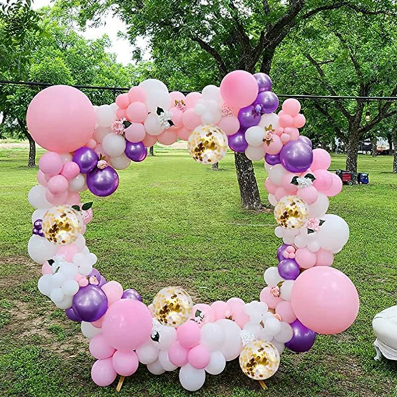 

100pcs Macaron Baby Pink Balloons Garland Wedding Decoration Doubled Chrome Purple White Ballon Baby Shower Brithday Party Decor