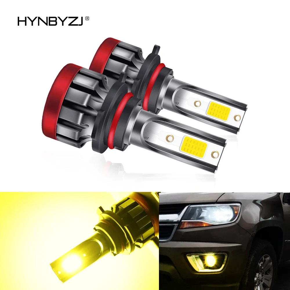 

HYNBYZJ 2pcs Car LED Fog Lamp Yellow Color 880/881 H3 H8 H11 9005 9006 5202 P13W 3000K Headlight Bulbs Auto Motorcycle Foglamps
