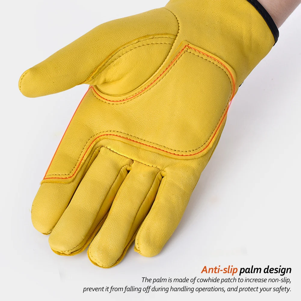 Work gloves sheepskin leather workers work welding safety protection garden sports motorcycle driver wear-resistant gloves safety gloves protective gloves garden work gloves cotton work gloves