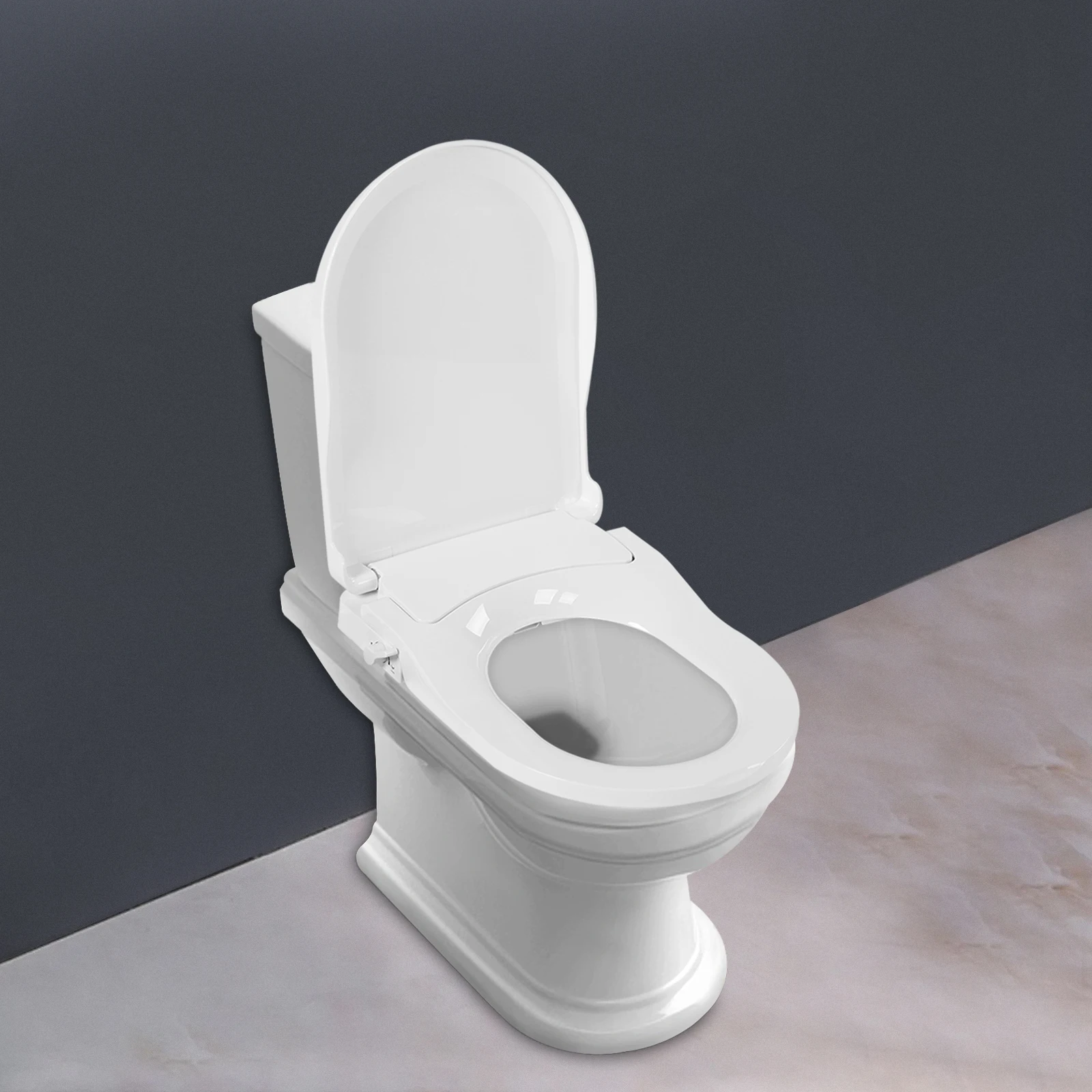 Non-Electric Bidet Toilet Seat, Dual Nozzle System
