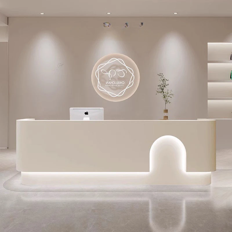 podium shop counter reception white bar luxury front coffee shop elegant office desk counters mostrador negocio furniture Coffee Hotel Luxury Reception Desk Counter Podium Executive Clinic Reception Desk Wooden Mostrador Recepcion Shop Furniture