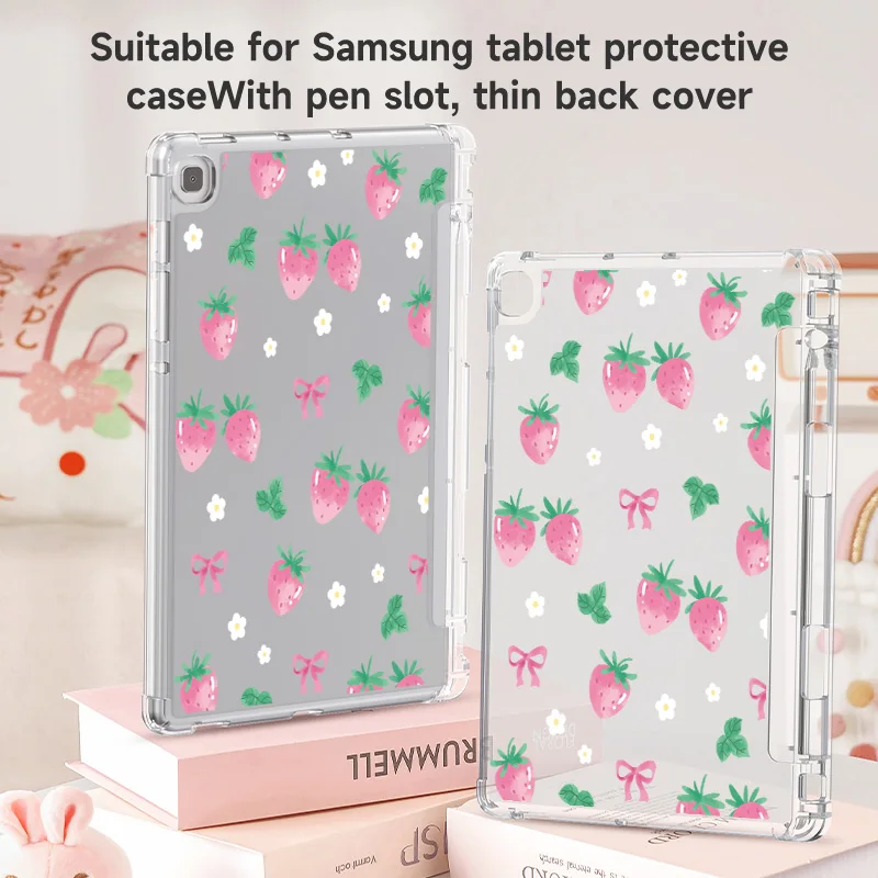 Versatile Samsung Galaxy Soft Back Cover with Built-in Pen Slot