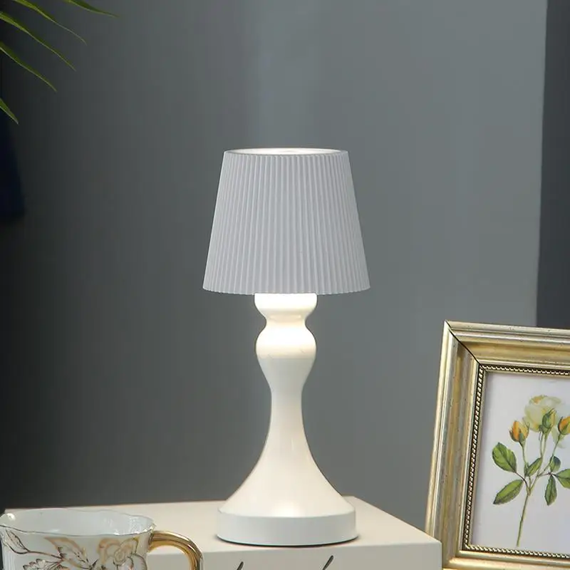 

Эстетическая Настольная лампа с плавным затемнением, беспроводные лампы с 3 цветными режимами освещения, Современная прикроватная лампа на батарейках 1800 мАч