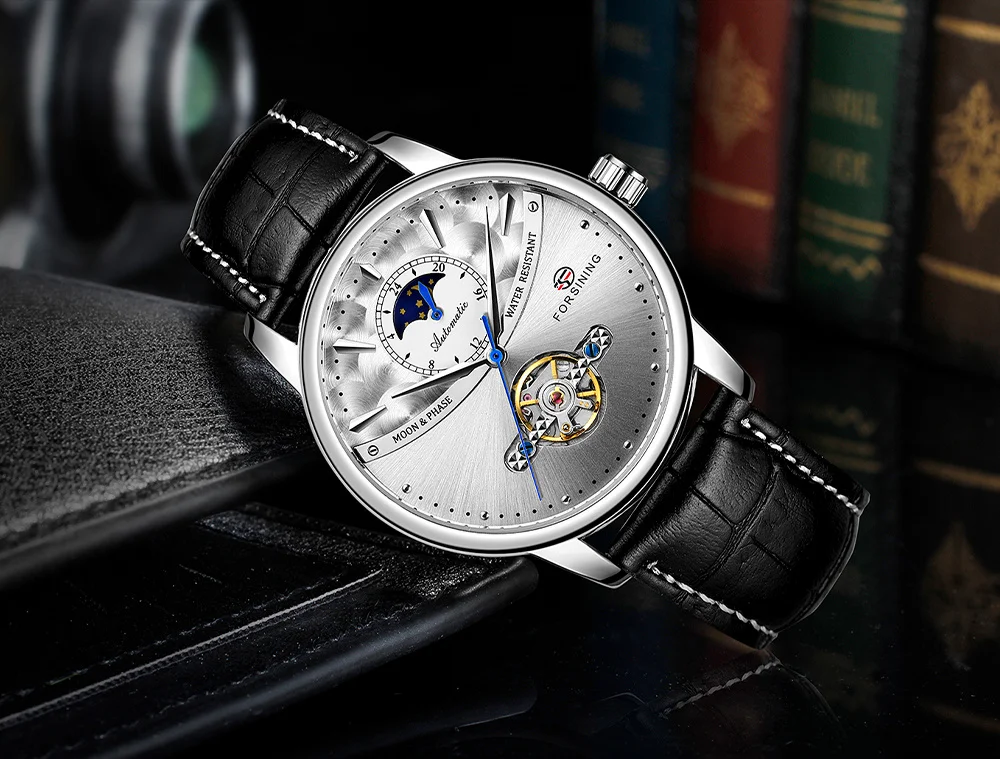 Forsining 339L Neue Luxus Männlichen Mechanische Armbanduhren Leben Wasserdicht Automatische Bewegung Uhren Leder Uhr Für Männer Uhr_voghion.com