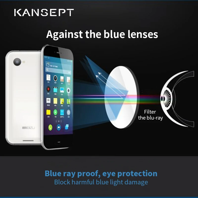 Prescription Glasses Lenses KANSEPT 1.56 1.61 1.67 Anti-reflect Anti-glare Driving Anti UV Strong Light Anti-blue light Myopia