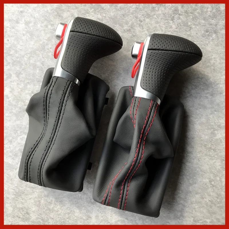 car Leather Chrome GEAR Shift Knob shift knobs FOR AUDI A6 A7 A3 A4 A5