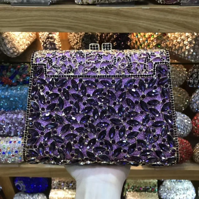 Women Clutch Purse Boutique De FGG Multi Champagne Women Crystal