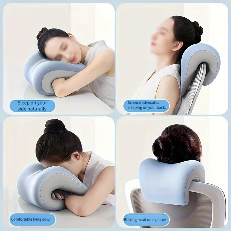 Ergonomic Office Chair Headrest Pillow for Neck Support,Posture Alignment ,Soft Push-On Design, Comfortable Sleeping Cushion