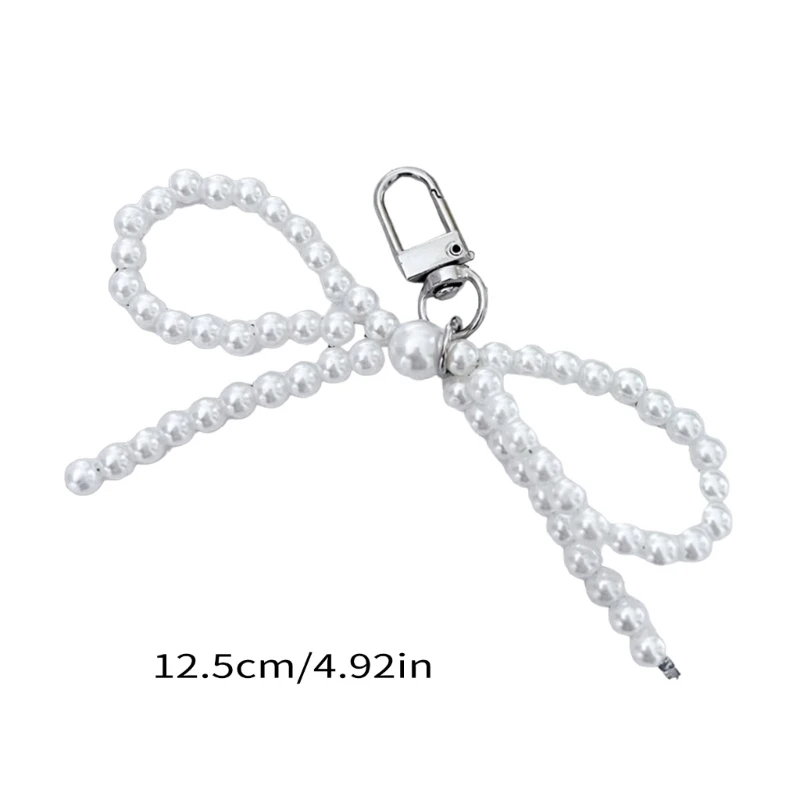 Portachiavi Accessorio Perline Borsa Ciondolo Materiale perla imitazione per borse e chiavi F19D