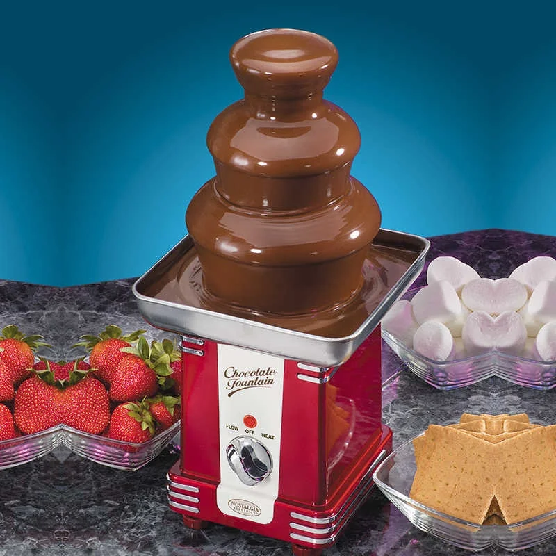 220V 3 Levels Electric Chocolate Fountain Party Machine for Home and Commercial Use with Melting Tower and Mixing Mechanism