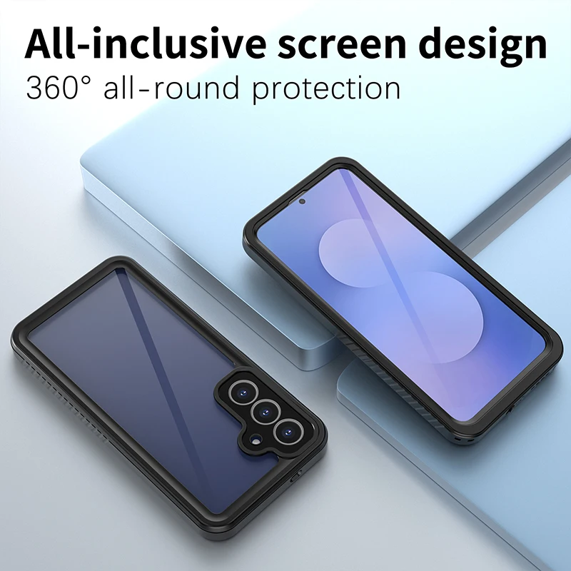 쉘박스 PC TPU 렌즈 보호 견고하고 내구성 있는 완전 밀폐형 IP68 방수 폰 케이스 S26/s25/S25egde 울트라 S23 S24 시리즈
