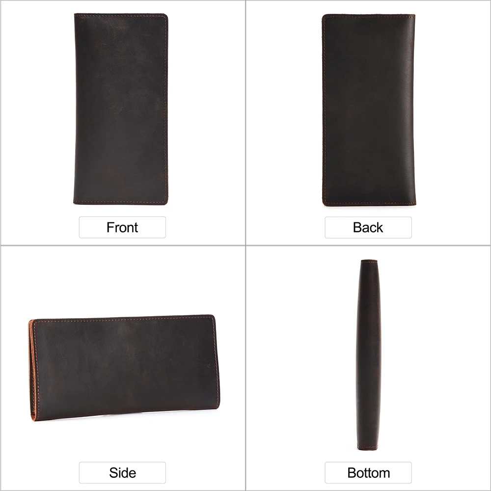 New Wallets Men's Coin purses Business Casual Long Clutches Leather Money clip male Card holder bag High capacity 5