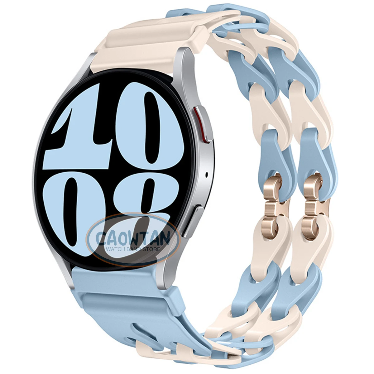 Stylish Silicone Chain Strap for Smartwatches - Multiple Sizes Available