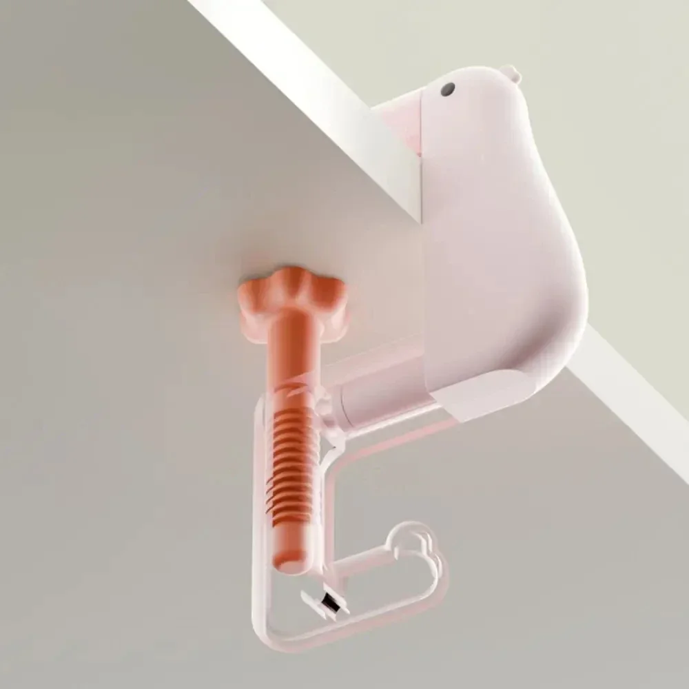 1pc Punch-free Hook Kawaii Desktop Organizer Multi-functional Removable Portable Side Bag Suspension Tool Office Supplies