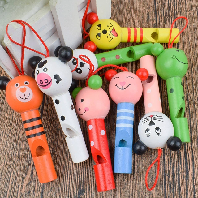 Toy Musical Instrument Baby Toy Wooden Educational Baby Infant Kds Cartoon Animal Whistle Colorful  Vocal Toy for Kids Gft 4