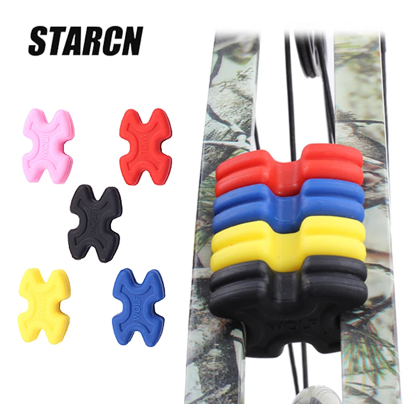 4pcs Archery Compound Bow Limbs Stabilizer Rubber 5 Color Shock Absorber Vibration Damper Hunting Shooting Sports Accessories 4pcs vd type anti vibration rubber shock damper damping pad rubber gaskets