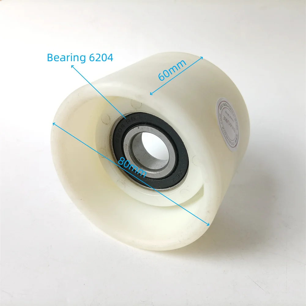 Escalator Roller 1709042900 80*60*6204 Escalator Spare Parts Handrail Wheel OD 80mm W 60mm Bearing 6204RS