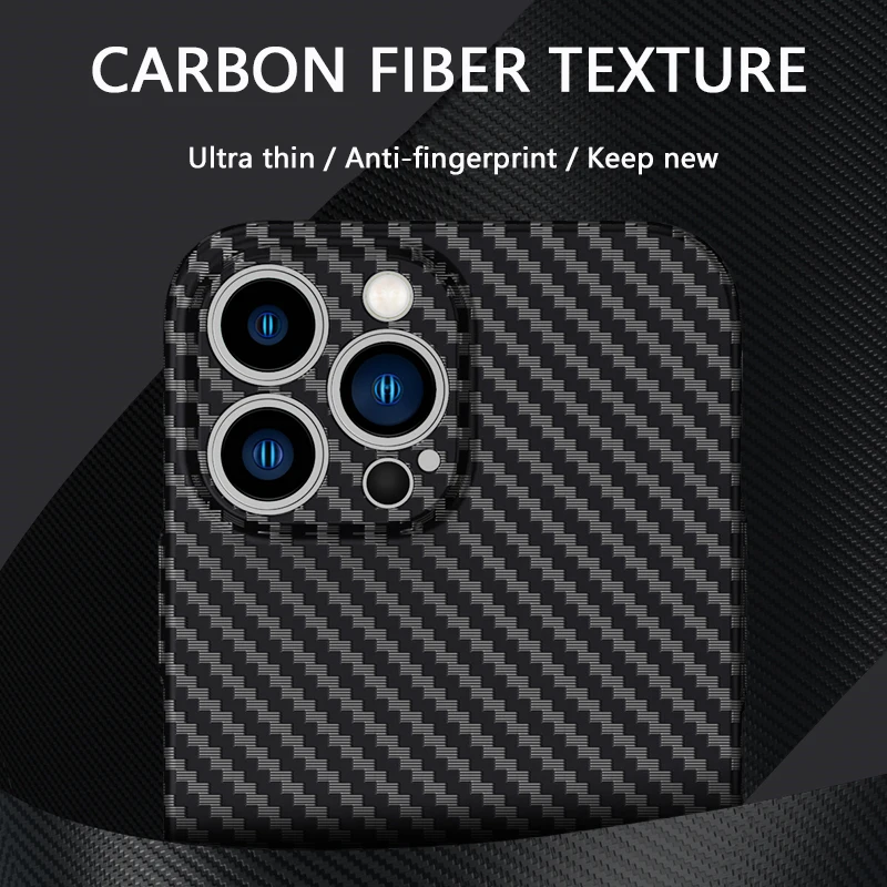 Slim Carbon Fiber Matte Hard PC Protective Phone Case