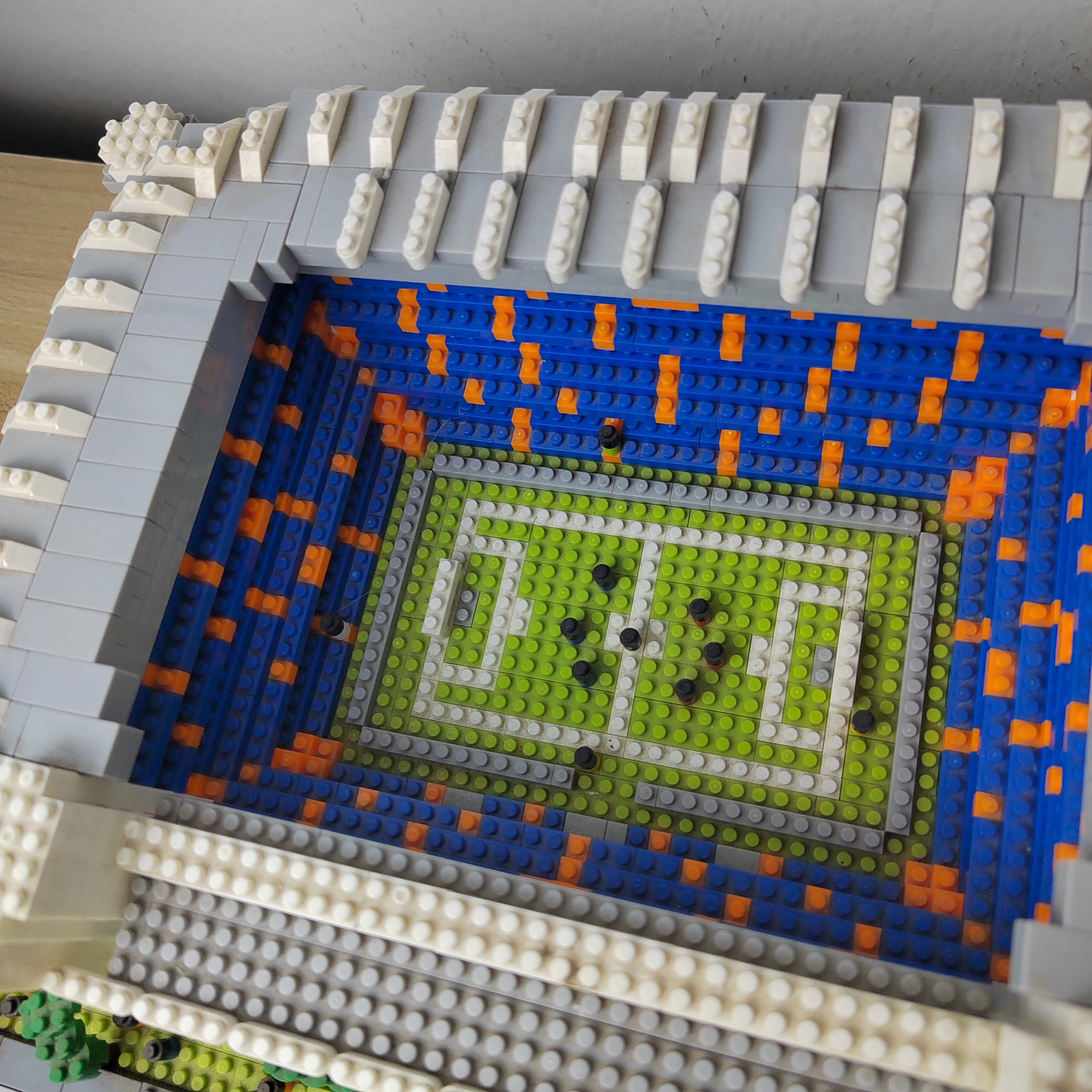 Madrid Style Soccer Stadium Model Micro Mini Diamond Block Kit Kids Adult Assemble Barcelona Football Field Brick Set Puzzle Toy 4