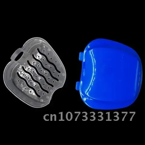 

False Teeth Storage Box Denture Bath Box Cleaning Teeth Case Dental With Hanging Net Container Container Denture Boxs Container