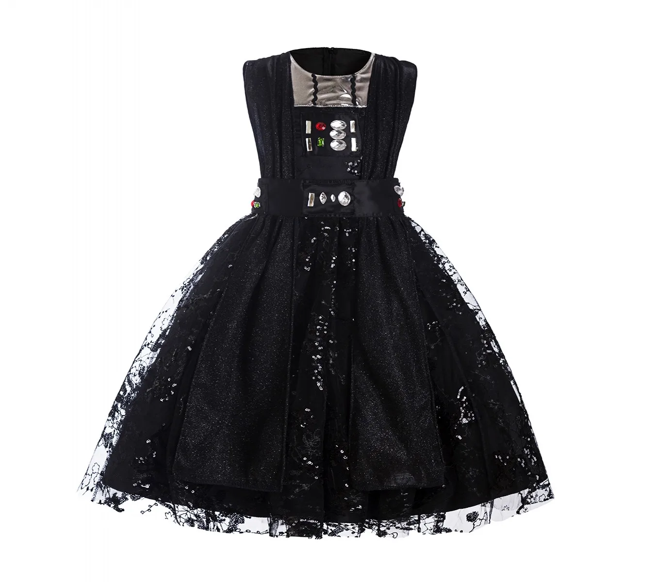 Darth Vader Inspired Girls Halloween Dress Cosplay Wars Costume Warrior Tutu Birthday
