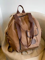 Fall New American Sle Large Capaci Travel oulder Bag Simple Match All Busin Trip Multifunction Double Layer Zipper