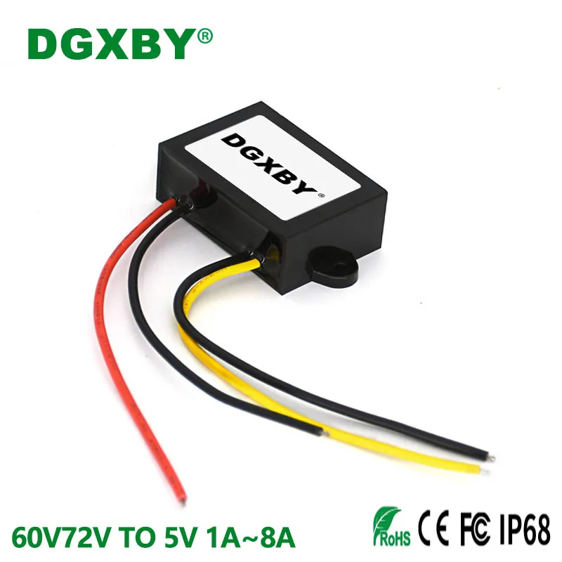 

60V/72V TO 5V 1A 3A 5A 8A DC Power Regulator Converter 30-90V to 5V Step-down Module For Vehicle Equipment CE Certification