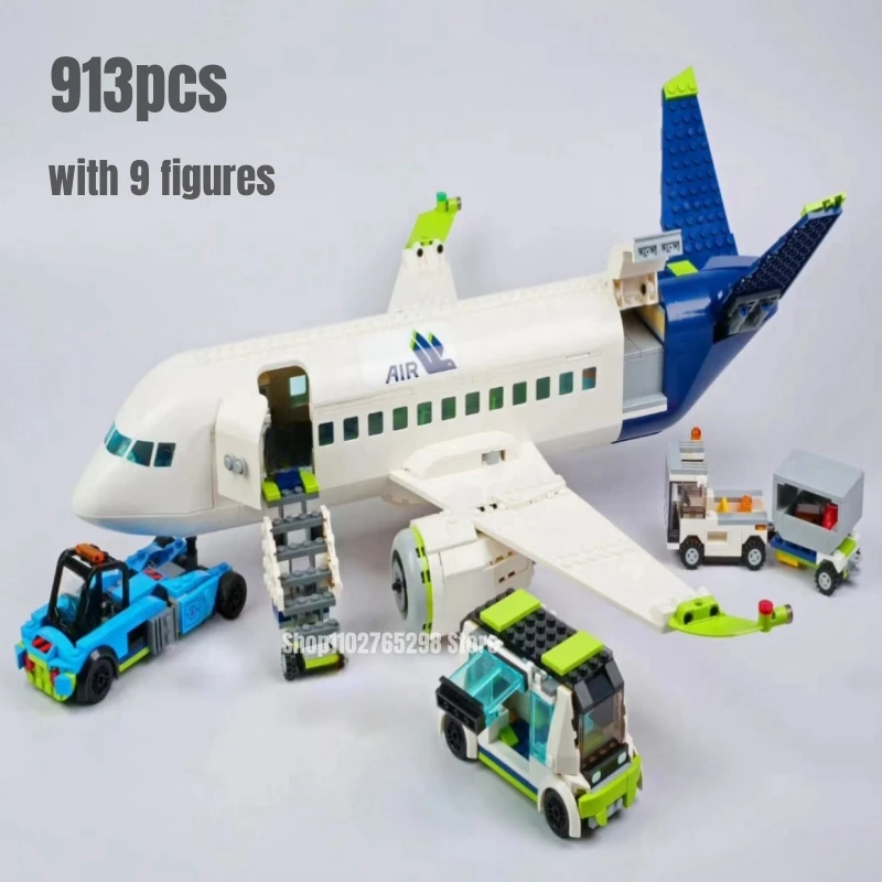 913 Pezzi Di Blocchi Di Costruzione Di Aeroplani Per Passeggeri Modello Adatto A 60367 Giocattoli Per Regalo Di Natale Per Bambini