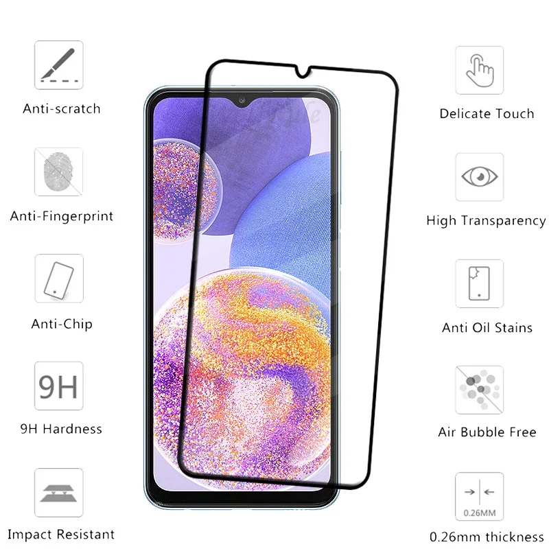 4-Pack Premium Tempered Glass Screen Protectors - Full Coverage and Adhesive