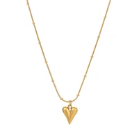 Ramos tempérament coeur pendentif chaîne collier pour femmes en acier inoxydable élégant collier ras du cou bijoux cadeau de fête 6
