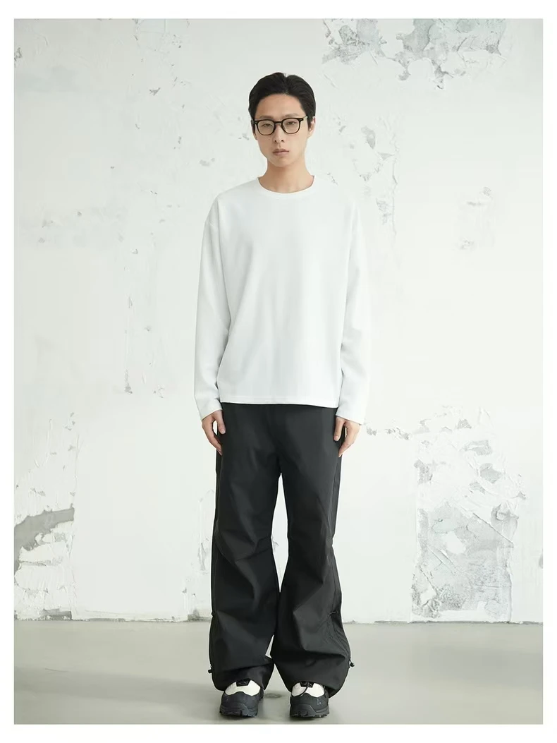 Sinonome Basic longsleeve tee waffle 260g polyester cotton blend casual minimalist clenfit